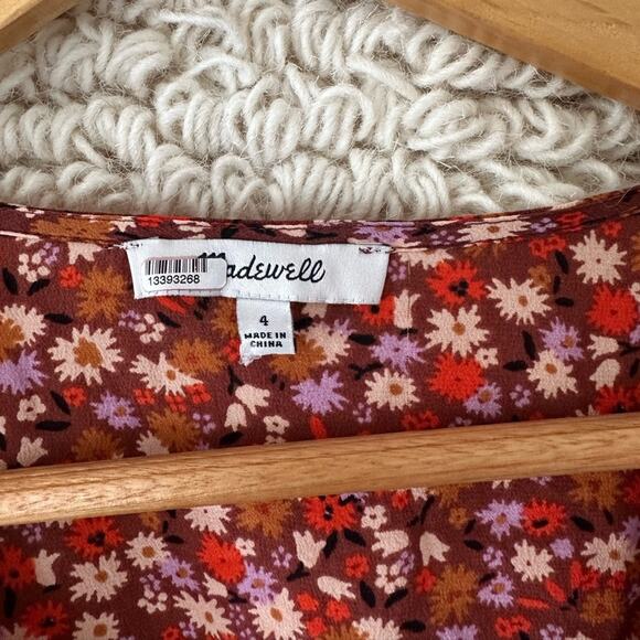 Madewell Silk Button Sleeve Top - Picture 3 of 10